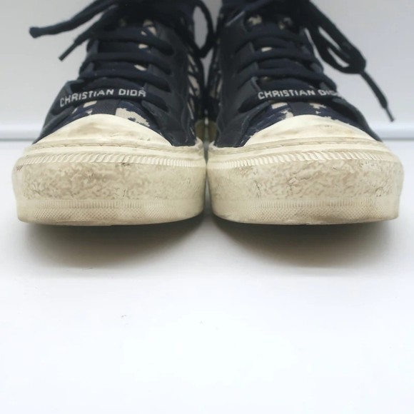 Christian Dior Walk'n' Sneakers Navy Oblique Technical Mesh Size 37.5 - Picture 5 of 11